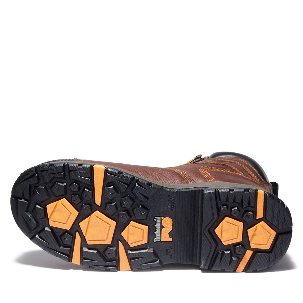 Bocanci De Muncă Timberland Barbati Maro - Pro® Helix Hd 8\" Comp Toe - Romania - LFTDZJ825